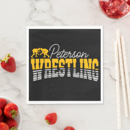 Personlig NAMN Wrestling School Team Wrestler Pappersservett