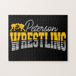 Personlig NAMN Wrestling School Team Wrestler Pussel