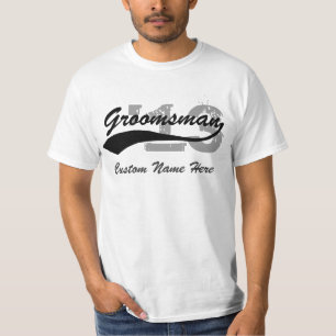Personlig Namn & Year Groomsman T-Shirt