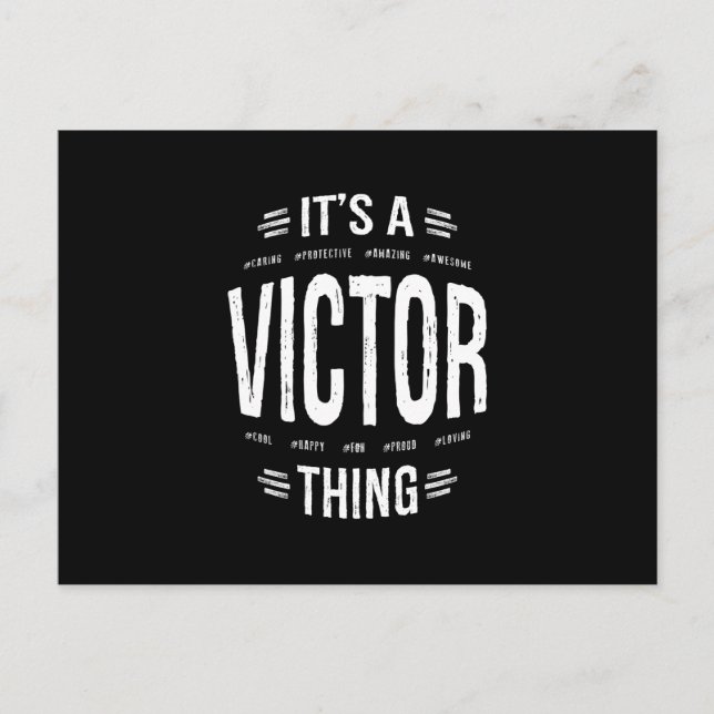 Personlig namndagspresent för Victor Vykort (Framsida)