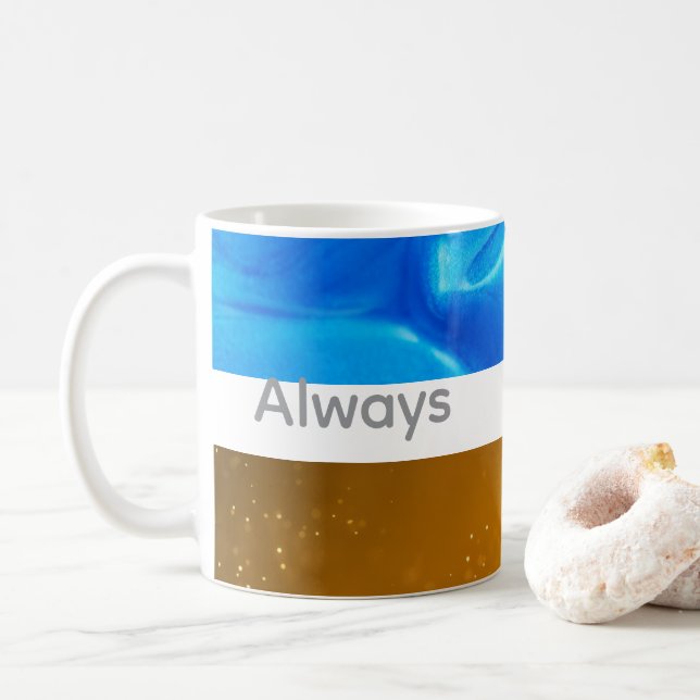 Personlig namndefinition Grå Satin-mugg Laser  Kaffemugg (Med munk)