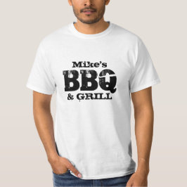 Personlig namngiven BBQ t-shirt för män utomhus