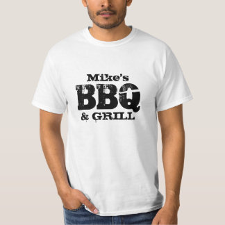 Personlig namngiven BBQ t-shirt för män utomhus