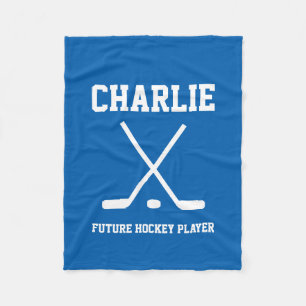 Personlig namngiven filt i fleece för hockeyspelar