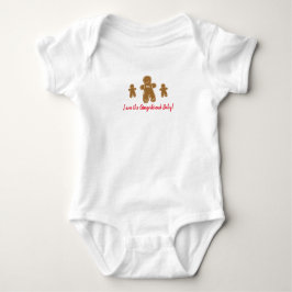 Personlig namngiven pepparkaksgubbe baby jul t shirt