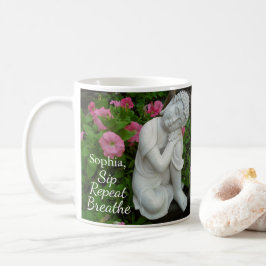 Personlig namnskål för buddha zen med mantra kaffemugg