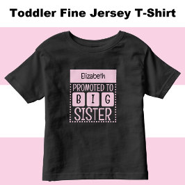 Personlig namnskylt storesyster rosa t shirt