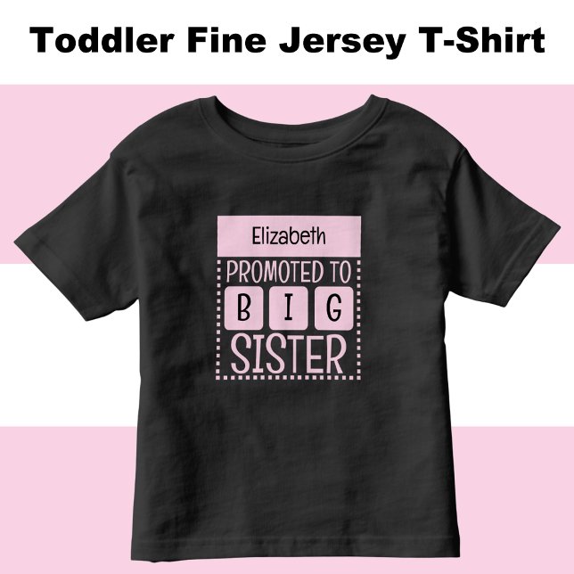 Personlig namnskylt storesyster rosa t shirt (Skapare uppladdad)