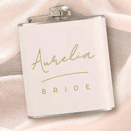 Personlig Namnteckning Namn Rosa Guld Bachelorette Fickplunta