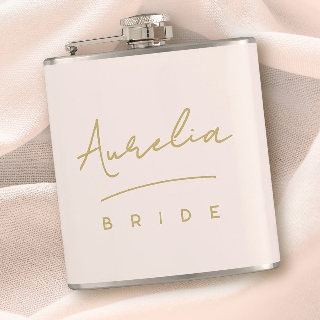 Personlig Namnteckning Namn Rosa Guld Bachelorette Fickplunta (Skapare uppladdad)