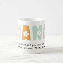 Personlig Nana Blommigt Pastel Färg Grandma