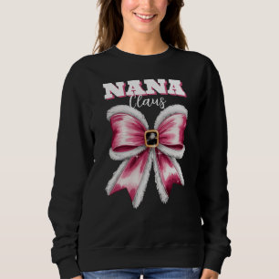 Personlig Nana Claus Santa Bow-jul T Shirt