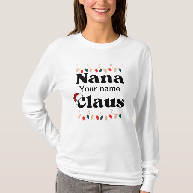 Personlig nana Claus T Shirt (Framsida)