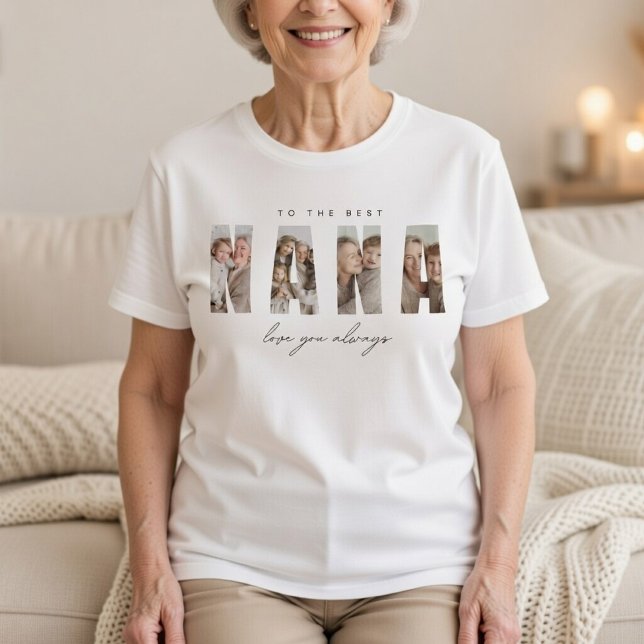 Personlig NANA-foto Anpassad Mormor  T Shirt (Skapare uppladdad)