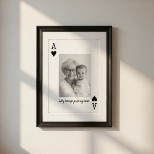 Personlig Nana-foto Ess av Spader Anpassad Poster