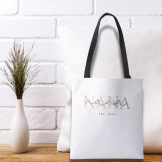 Personlig Nana Mormor Blommig Elegans Tygkasse