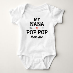 Personlig Nana och Pop Pop Kärlek me T Shirt