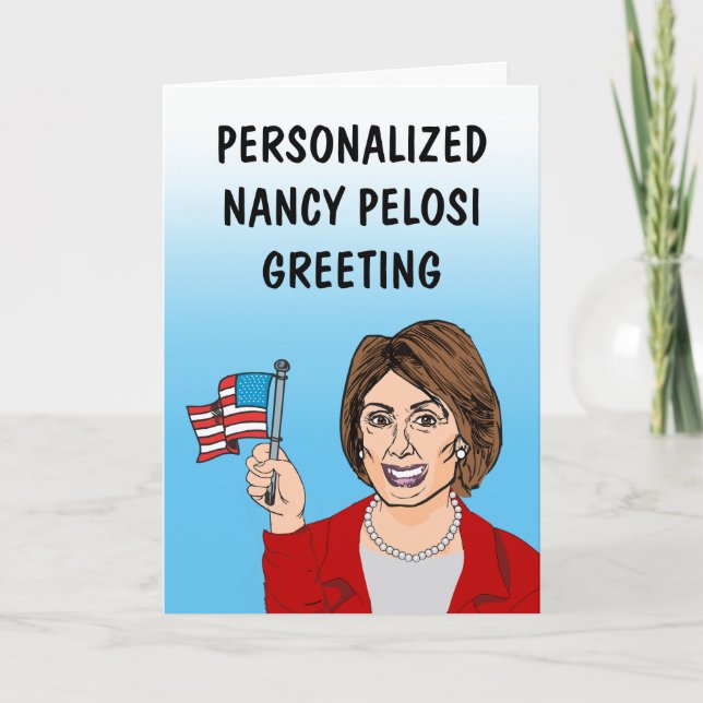 Personlig Nancy Pelosi Välkomstkort Kort (Framsida)