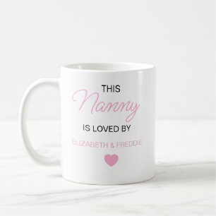 Personlig Nanny-mugg, Nannie Nanna-presenter, Anpa Kaffemugg
