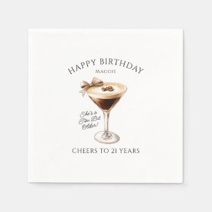 Personlig Napkins 21:a födelsedagen Martini Pappersservett