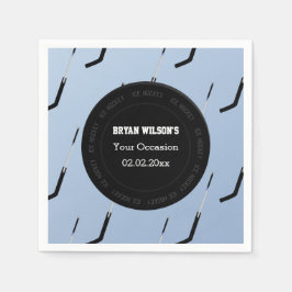 Personlig napkins Ice Hockey-tema Pappersservett