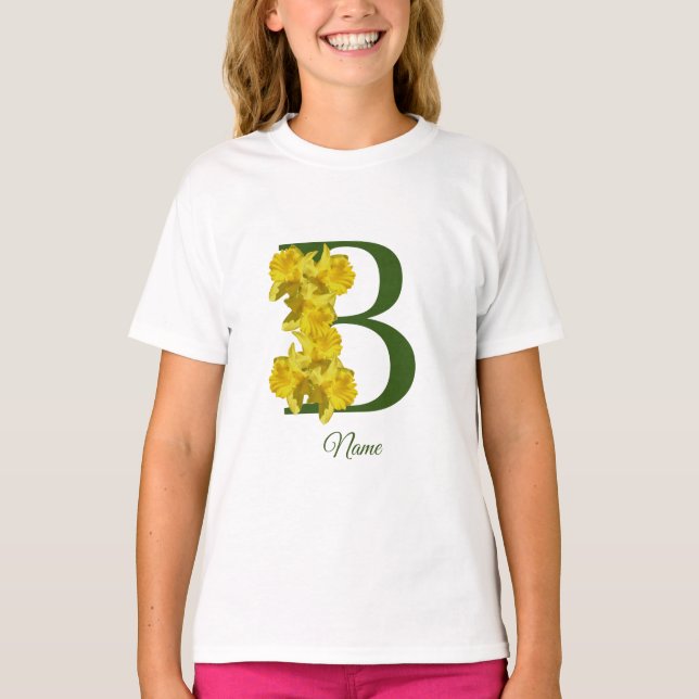 Personlig Narciss Monogram Första B T Shirt (Framsida)