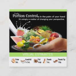 Personlig Näring Tränar Affärskort Fyrkantigt Visitkort