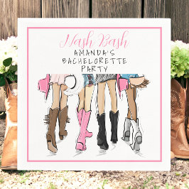 Personlig Nash Bash Sängkammarparty Cowgirl Pappersservett