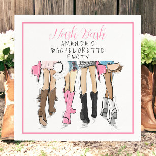 Personlig Nash Bash Sängkammarparty Cowgirl Pappersservett