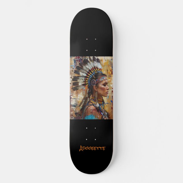 Personlig Native American Skateboard (Framsida)