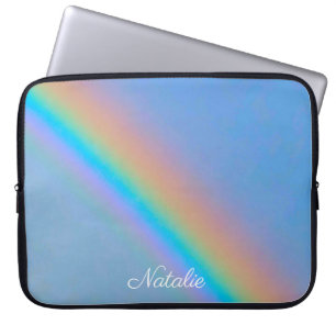 Personlig naturligt realt regnbåge laptop fodral