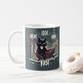 Personlig Naughty Black Cat Sled anti-jul Kaffemugg