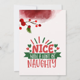 Personlig Naughty But Nice Platt Julkort