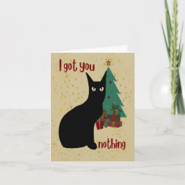 Personlig Naughty Funny Black Cat jul Helgkort