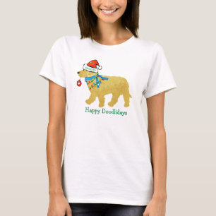 Personlig Naughty jul Goldendoodle T Shirt