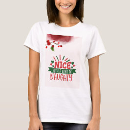 Personlig Naughty, men fin Helgdag T-shirt