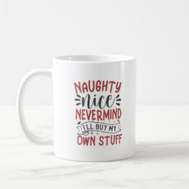Personlig Naughty Nice Kaffemugg