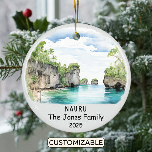 Personlig Nauru Ornament, Oceanien Julgransprydnad Keramik