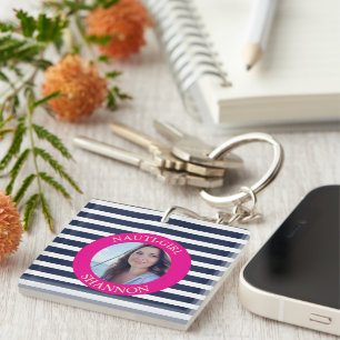 Personlig Nauti-Girl Navy Blue Rand Photo