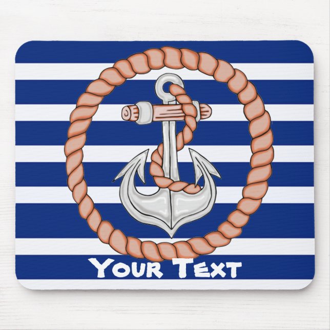 Personlig Nautical Anchor 1 Mus Pad Musmatta (Framsidan)