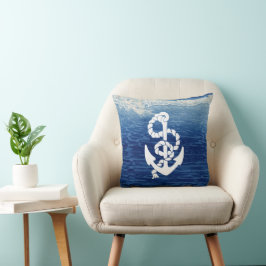 Personlig Nautical Anchor Living the Dream Kudde