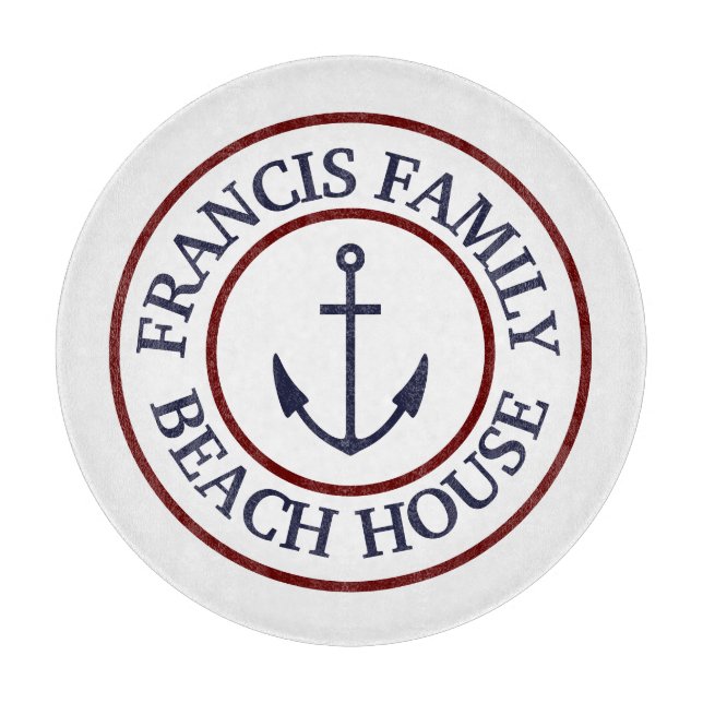 Personlig Nautical Anchor Logotyp Clearboard Board (Framsidan)