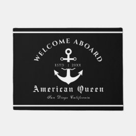 Personlig Nautical Black Welcome Aboard