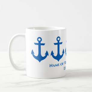 Personlig Nautical Coffee Mugg