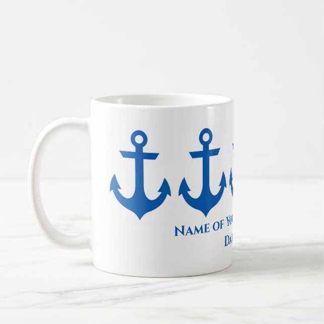 Personlig Nautical Coffee Mugg (Vänster)