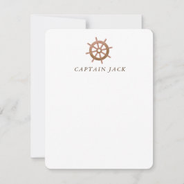 Personlig Nautical Frakt Helm Note Card Anteckningskort