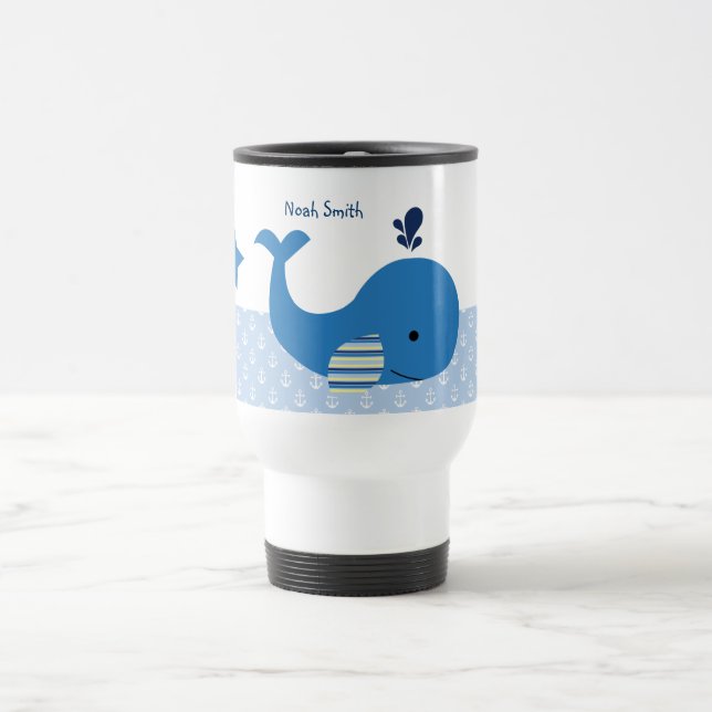 Personlig ’Nautical Ocean Whale’ Mugg (Center)