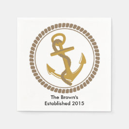 Personlig Nautical Party Napkins Pappersservett