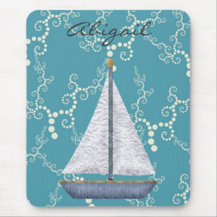 Personlig Nautical Sailboat Mousepad Musmatta