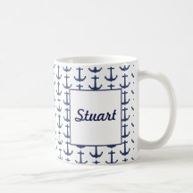 Personlig Nautical Theme Mugg